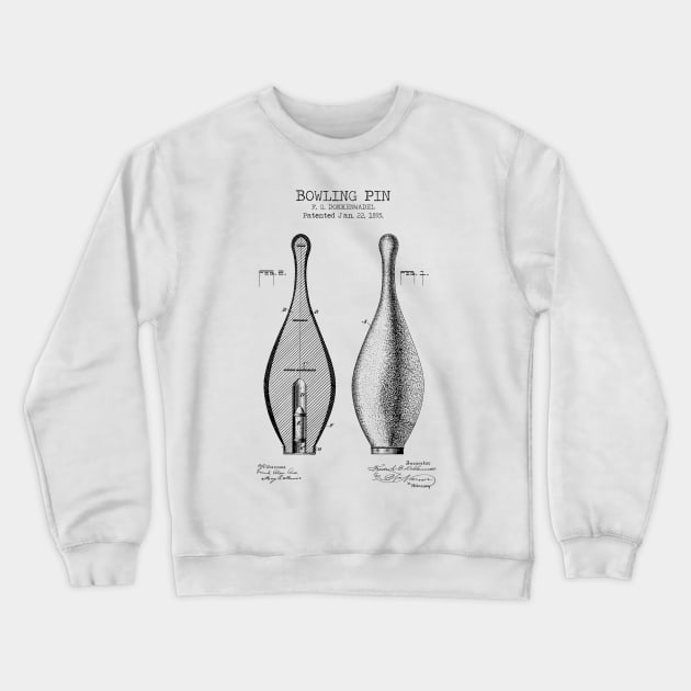 BOWLING PIN Crewneck Sweatshirt by Dennson Creative